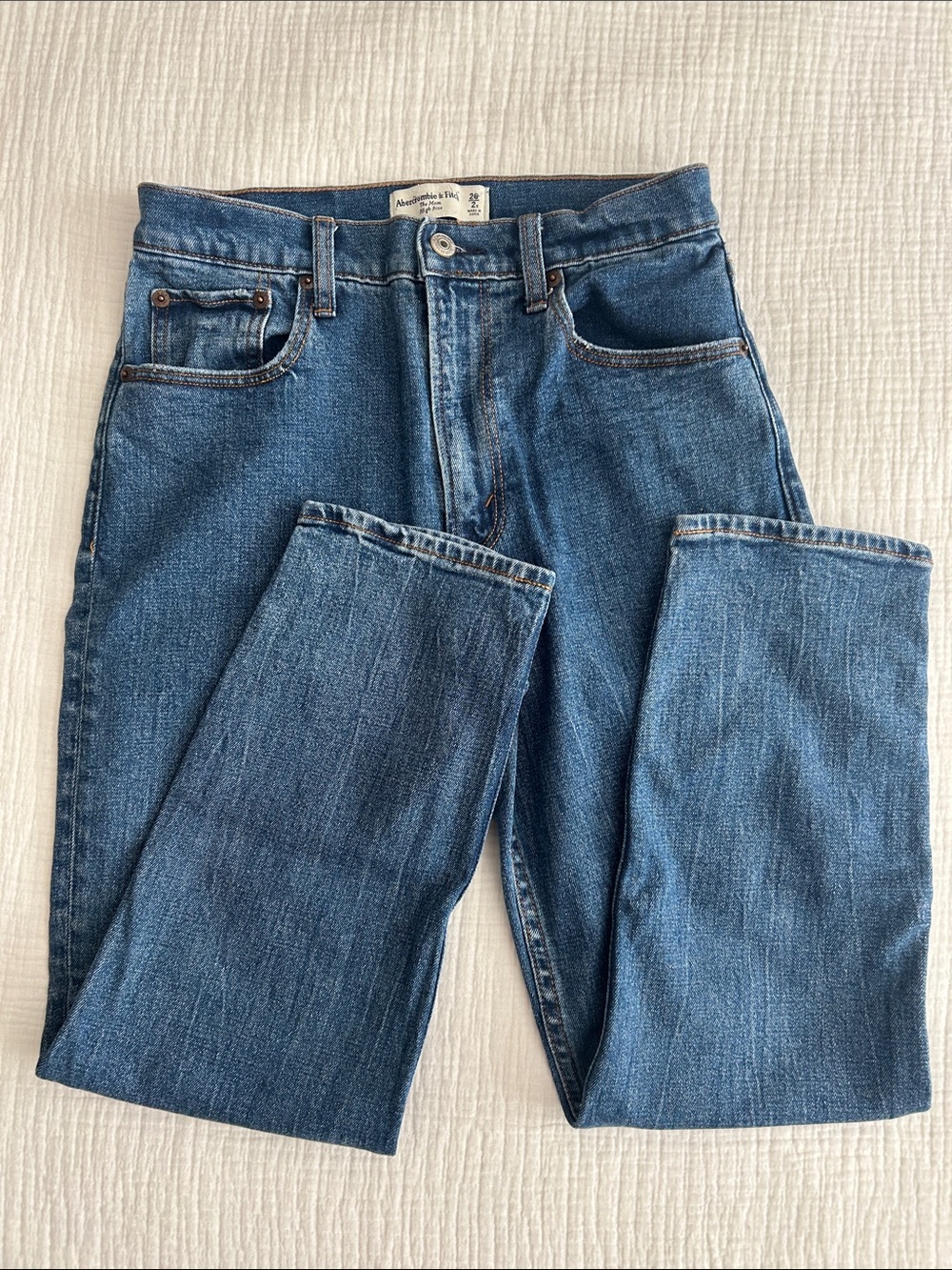 Abercrombie & Fitch Classic Blue Denim Jeans- The Mom High Rise